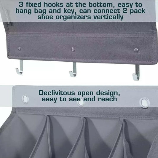 8-Tier Hanging Storage Organiser – Small Space & Home – Grey