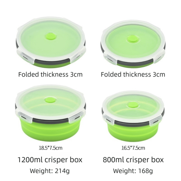 Collapsible Food Storage Container Set with Airtight Lids – RV & Caravan Kitchen